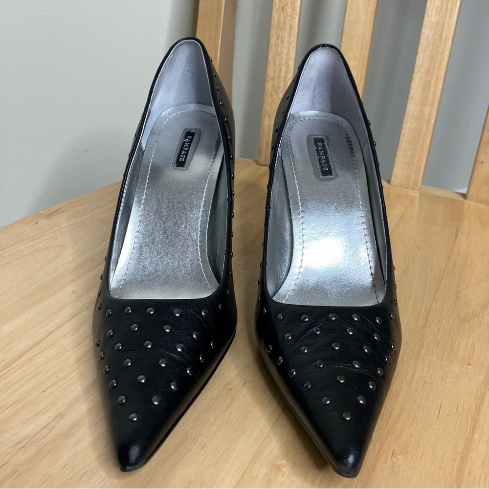 Rampage Black Studded Heels - Picture 2 of 8